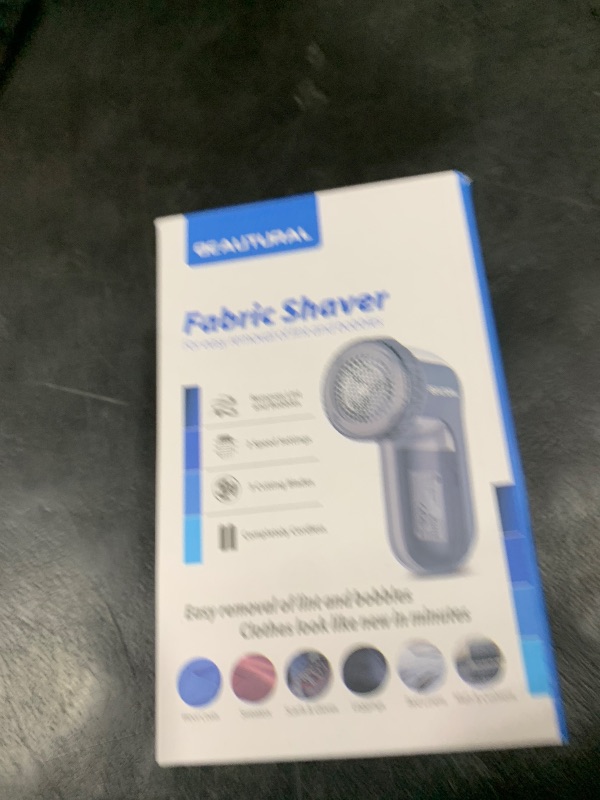 Photo 1 of BEAUTURAL Fabric Shaver and Lint Remover, Sweater Defuzzer with 2-Speeds, 2 Replaceable Stainless Steel Blades, Battery Operated, Remove Clothes Fuzz, Lint Balls, Pills, Bobbles Gray