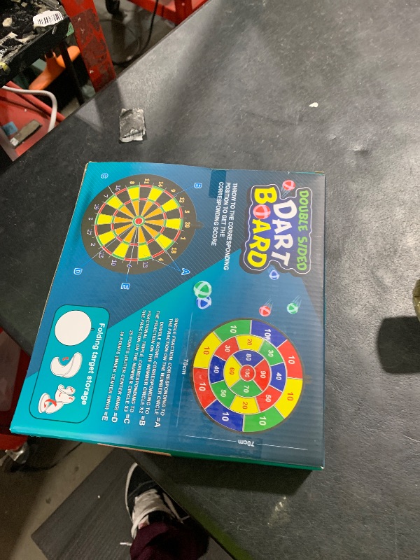 Photo 1 of 29" Large Dart Board for Kids, Kids Double-Sided Dart Board with Sticky Balls and Darts, Indoor/Outdoor Sport Fun Party Play Game Toys, Gifts for 3 4 5 6 7 8 9 10 11 12 Year Old Boys Girls