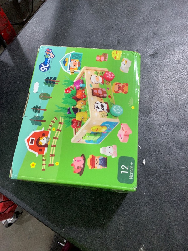 Photo 1 of Toddler Montessori Wooden Farm Toys | Babies 12-18 Months Toy with Game Map for 1 2 3 Year Old Boys Girls | 1st First Birthday Gifts for 1-2 Years | Wood Learning Educational Toys Fine Motor Skills