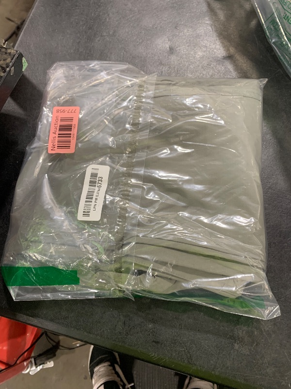 Photo 1 of TBMPOY Men's Lightweight Hiking Pants with Belt 5 Zip Pockets Waterproof Quick-Dry Travel Fishing Work Outdoor Pants Thin Sage Green M
