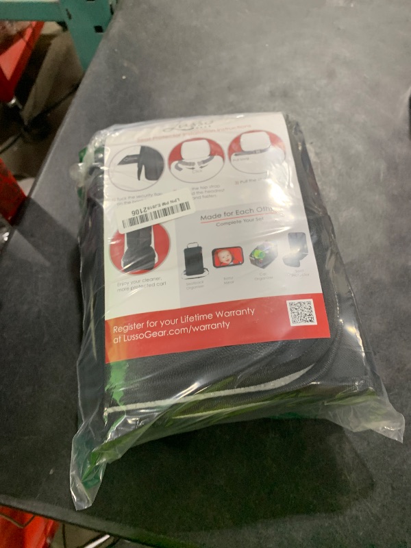 Photo 1 of Lusso Gear Baby Car Seat Protector and Seat Cover 2-Pack - Waterproof Non-Slip Liner with Thick Padding and Dual Mesh Pockets - Universal Fit