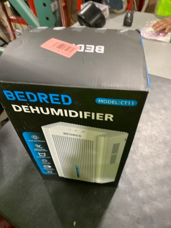 Photo 1 of Dehumidifier,95OZ Dehumidifier for Home 1000 Sq.Ft - Quiet with Auto Shut Off & Relaxing 7 Color Ambient Light,Ideal for Livingroom, Bedroom, Basement(White)