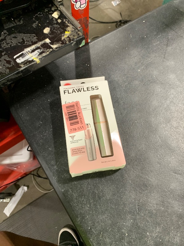 Photo 1 of Finishing Touch Flawless Facial Hair Remover for Women, Rose Gold Face Razor with LED Light, Recyclable Packaging