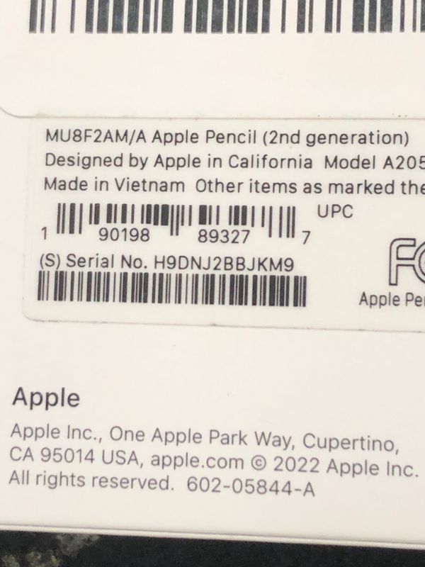 Photo 1 of Apple Pencil (2nd Generation): Device Compatibility Check Required - Pixel-Perfect Precision, Perfect for Note-Taking, Drawing, and Signing documents. Attaches, Charges, and Pairs magnetically.