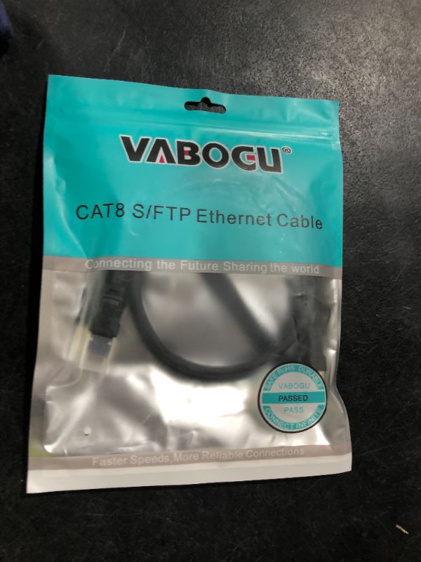 Photo 1 of Vabogu Cat 8 Ethernet Cable, 3ft Heavy Duty High Speed Internet Network Cable, 26AWG, 2000Mhz 40Gbps with Gold Plated RJ45 Connectors, Shielded for Indoor & Outdoor Use