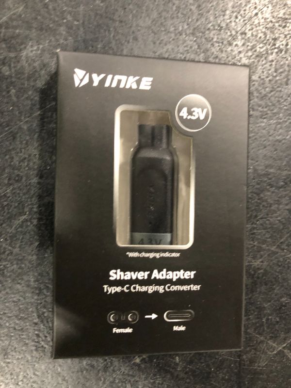 Photo 1 of Yinke 4.3V Type-C Shaver Adapter Charger for Philips Norelco Oneblade QP2520 QP2515 QP2620 MG5700 MG3740 with Charging Indicator, A00390 Electric Razor Power Adapter Without Charger Cord(1 PC)