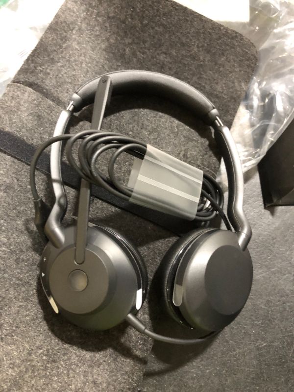 Photo 1 of Jabra Evolve2 30 SE Wired Stereo Noise-Cancelling Headset - Features 2-Mic Call Technology and USB-A Cable - Works with All Leading Unified Communications Platforms Such as Zoom & Google Meet - Black