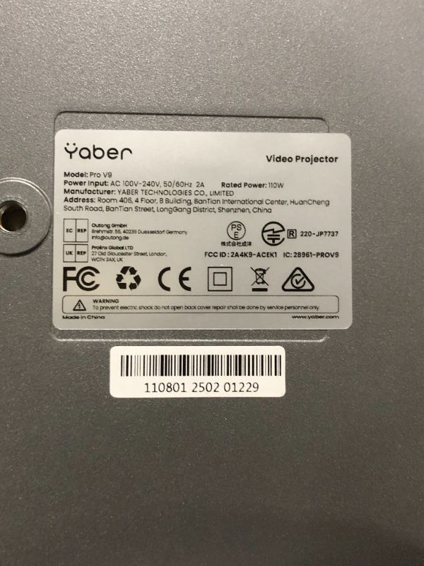 Photo 1 of [Auto Focus/4K Support] Projector with WiFi 6 and Bluetooth 5.2, YABER Pro V9 600 ANSI Native 1080P Outdoor Movie Projector, Auto 6D Keystone & 50% Zoom, Home Theater Projector for Phone/TV Stick/PC