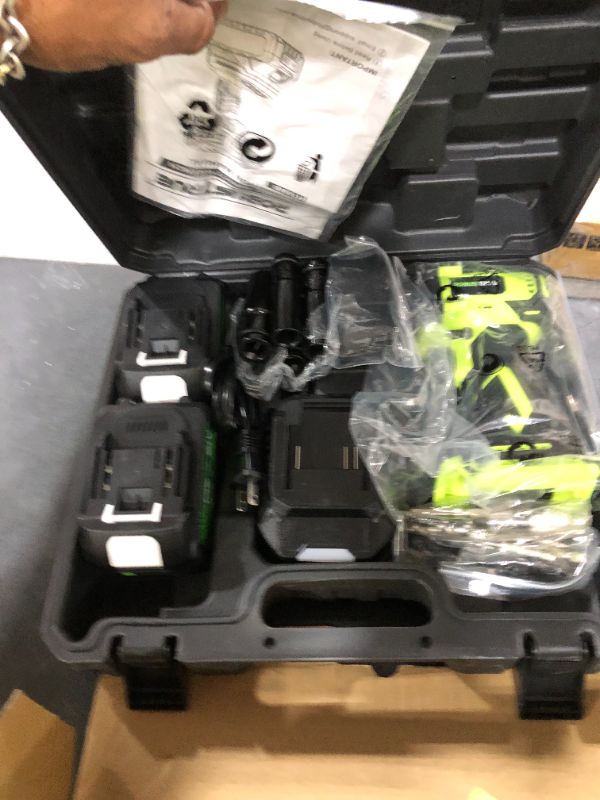 Photo 1 of Robustrue Cordless Impact Wrench, 406Ft-lbs (550N.m) Brushless 1/2 inch, 2800RPM High Torque Impact Gun, 2x 4.0Ah Battery, Charger, 4 Sockets, Electric Impact Wrench for Car Home