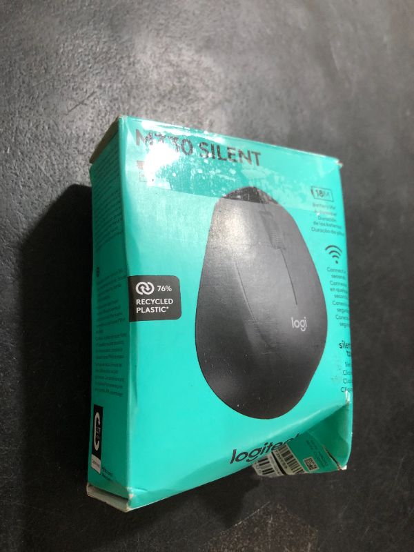 Photo 1 of Logitech M330 SILENT Wireless Mouse, 2.4GHz with USB Receiver, Optical Tracking, Quiet & Lightweight, Long Battery Life, for PC, Mac, Laptop, Chromebook - Black