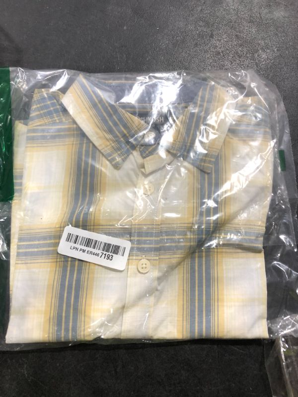 Photo 1 of OshKosh B'Gosh Boys' Long Sleeve Woven Buttonfront Shirt, Yellow Plaid Print, 5T