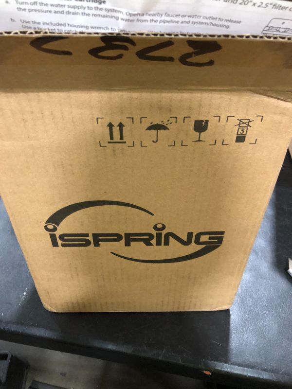 Photo 1 of iSpring WGB21B-KS 2-Stage Whole House Water Filtration System with 10" x 4.5" Sediment CTO(Chlorine, Taste and Odor) Filter,KDF+GAC filter, Removes Chlorine, Iron, Lead, Odor and More, 1" Inlet/Outlet