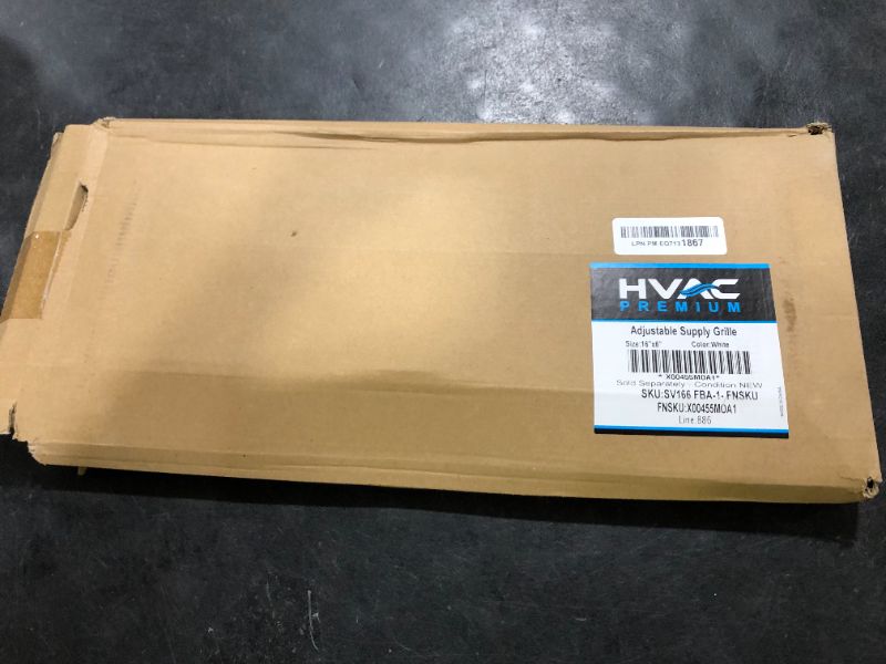Photo 1 of 16 inch w x 6 inch h Adjustable AIR Supply Diffuser - HVAC Vent Cover Sidewall or Ceiling - Grille Register - High Airflow - White [Outer Dimensions: 17.75 inch w X 7.75 inch h]