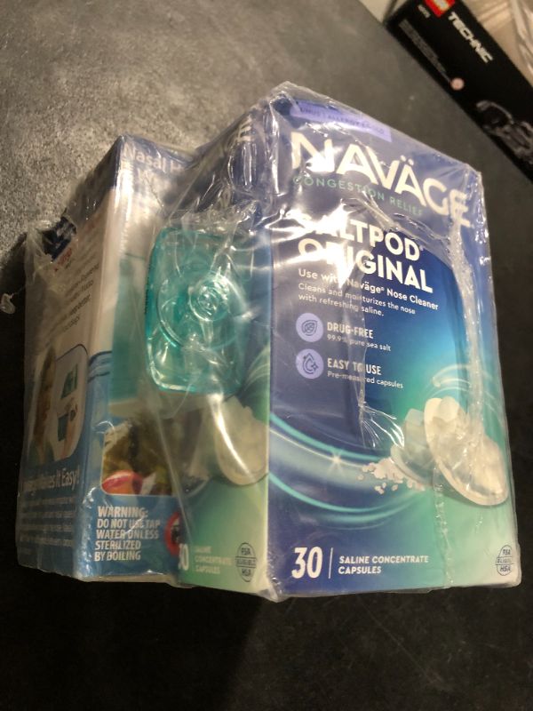 Photo 1 of Navage Multi-User Bundle - Navage Irrigation System - Saline Nasal Rinse Kit with 1 Nose Cleaner, 20 Salt Pods, and Extra Nasal Dock and Pair of Nose Pillows