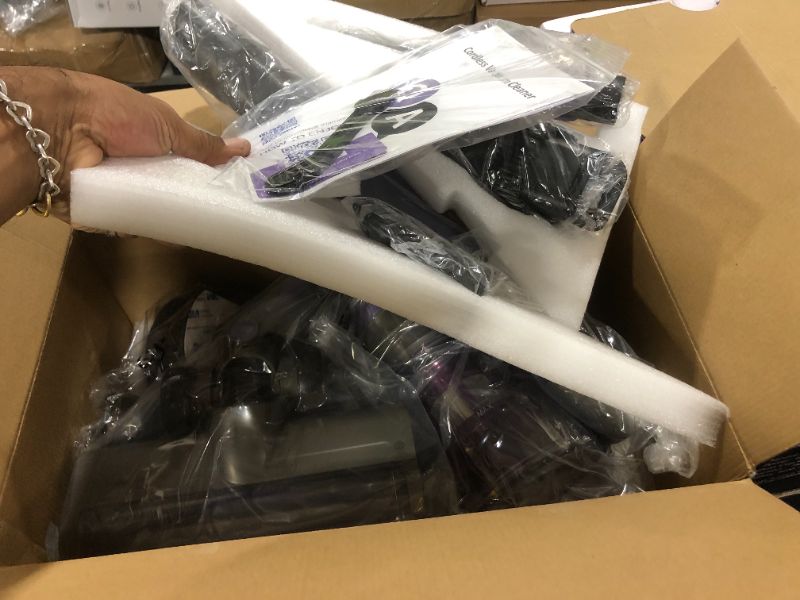 Photo 1 of Cordless Vacuum Cleaner,Vacuum Cleaners for Home with Super Suction,Lightweight Stick Vacuum with 35 Mins Runtime,Rechargeable Cordless Vacuum for Pet Hair, Hardwood Floors(Black Purple)