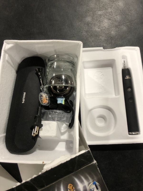 Photo 1 of Philips Sonicare DiamondClean Smart 9500 Electric Toothbrush, Sonic Toothbrush with App, Pressure Sensor, Brush Head Detection, 5 Brushing Modes and 3 Intensity Levels, Black, Model HX9923/11