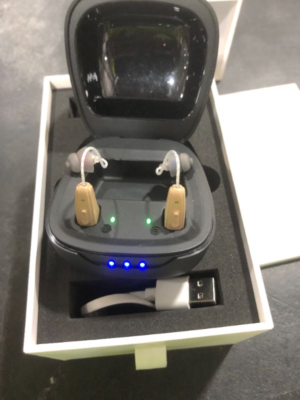 Photo 1 of Hearing Aids for Seniors Rechargeable with Noise Cancelling, Hearing Amplifier with 5 Levels of Volume Adjustmen, Simple to Operate and Hear Clear Sound