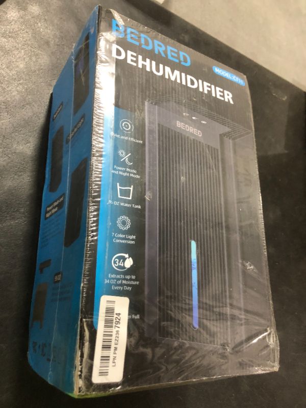 Photo 1 of Dehumidifier,95OZ Dehumidifier for Home 1000 Sq.Ft - Quiet with Auto Shut Off & Relaxing 7 Color Ambient Light,Ideal for Livingroom, Bedroom, Basement(Black)