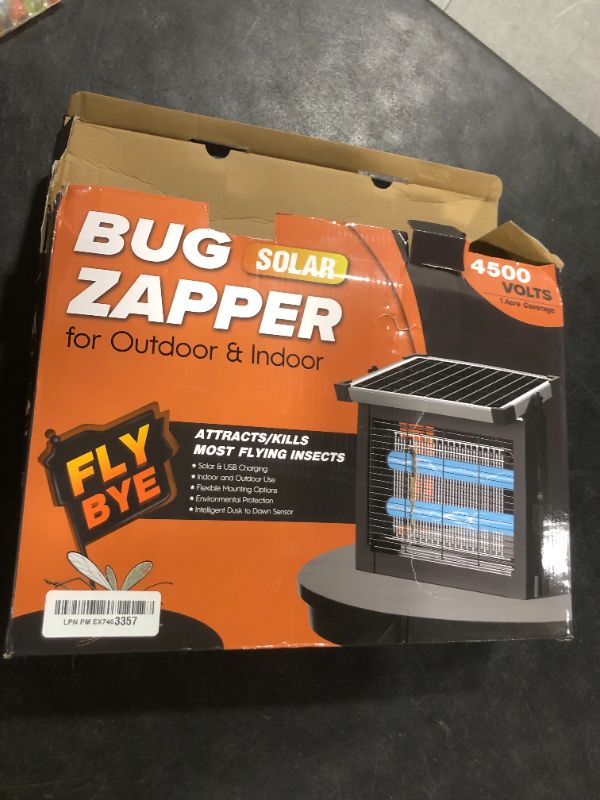 Photo 1 of Solar Bug Zapper Outdoor, PhatroyYee Mosquito Zapper 4500V, Waterproof Portable Fly Zapper, Rechargeable Electric Mosquito Killer, Cordless Fly Insect Mosquitos Trap for Patio Yard Home Garden Camping