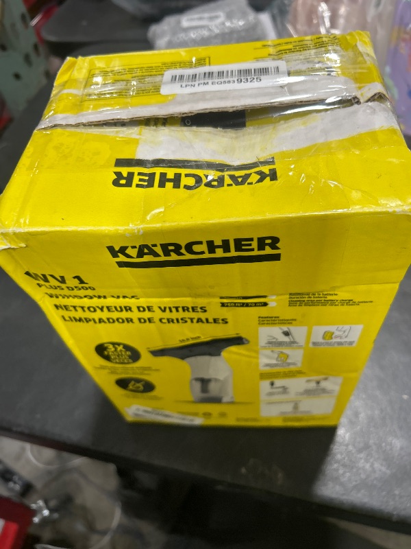 Photo 1 of Kärcher WV 1 Electric Window Vacuum Squeegee 10" - Perfect for Showers, Mirrors, Glass, and Countertops - Electric Squeegee