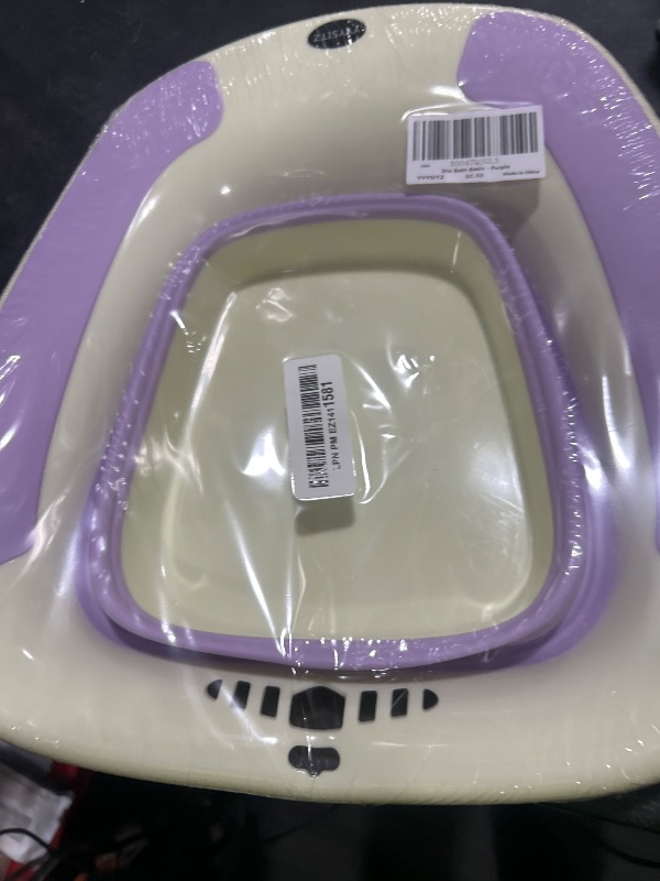 Photo 1 of Sitz Bath, Sitz Bath for Postpartum Care, Sitz Bath for Hemorrhoids, Sitz Bath for Toilet Seat, Sits Bath Tub for Women Men Adults, Sitz Bath Soak Salts Basin, Hip Bath Bowl, Collapsible, Purple