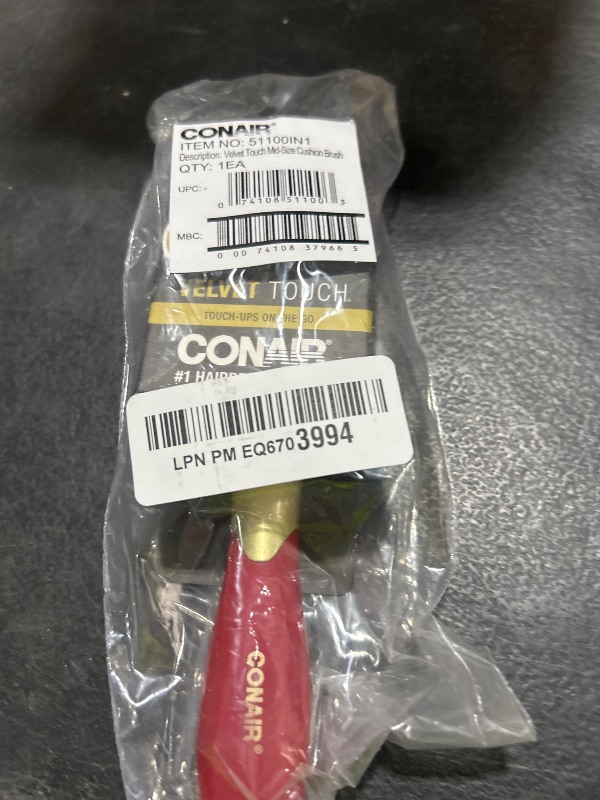 Photo 1 of Conair Velvet Touch Hair Brush, Detangle & Style
