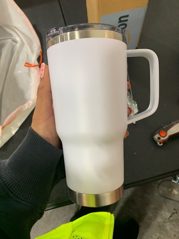Photo 1 of 20 oz Tumbler with Handle Stainless Steel Insulated Coffee Tumbler with Lid and Straw Double Wall Vacuum Insulated Coffee Mug Leak Proof Travel Mug Tumbler for Hot and Cold Drink (Green Tea,8pack)