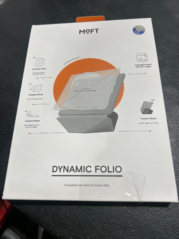 Photo 1 of MOFT Dynamic Folio Case for iPad Pro 11 Inch 2024 5th Gen(M4), Silm Magnetic Stand Case with 20+ Viewing Angles, Auto Wake/Sleep, Ultra Thin, Cement x Sapphire
