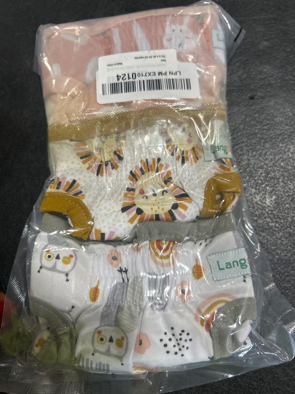 Photo 1 of Langsprit Washable Female Dog Diapers (3 Pack) - Doggie Reusable Small Medium Large Dog Diapers for Doggy Puppy Female in Period - Highly Absorbent Dog Heat Panties (Rabbit, Owl, Lion, Small)