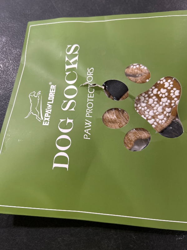 Photo 1 of EXPAWLORER Anti Slip Dog Socks to Prevent Licking Paws, Dog Shoes for Hot Pavement, Dog Booties for Small Medium Large Senior Dogs, Traction Control Boots & Paw Protectors for Hardwood Floors