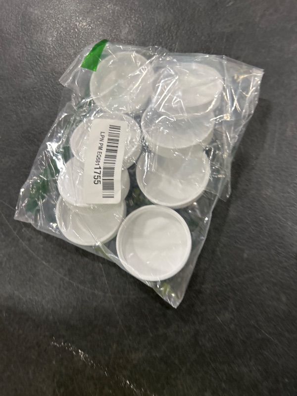 Photo 1 of Kitchentoolz 48-400 Airtight White Plastic Lids for Bottles & Jars -Compatible with kitchentoolz Square Glass Milk Bottles 16oz- Pack of 8