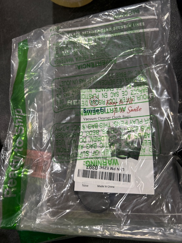Photo 1 of S SMILEFIL 38737/CMXZVBE38737 Wet/Dry Vac Filter Bags for Craftsman 2 to 2.5 Gallon Wet/Dry Vacuums and Powerhead Bucket Vac, Part# CMXZVBE38737 / 9-38737