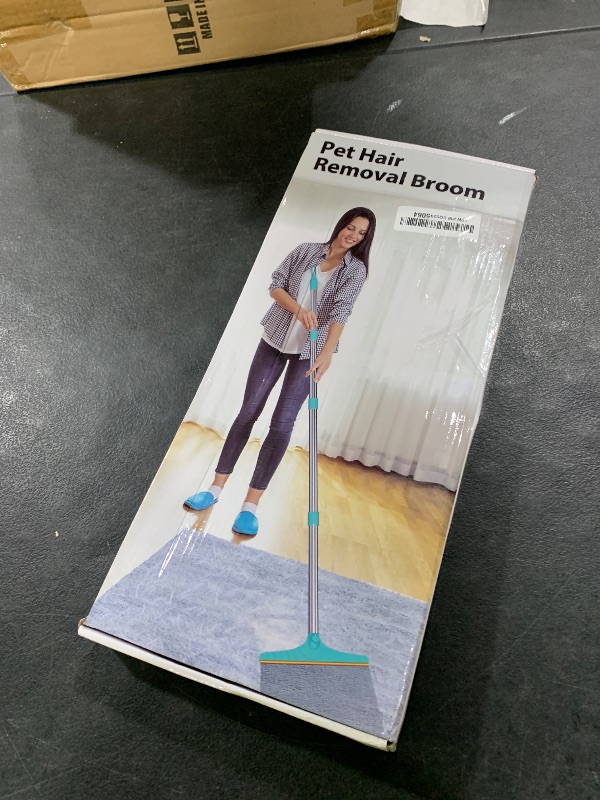 Photo 1 of Carpet Rake for Pet Hair Removal - Reusable Pet Hair Remover, 60” Adjustable Long Handle Cat Dog Carpet Rake Scraper with Patented Design, Dog Hair Rake Brush for Rugs, Mats, Couch