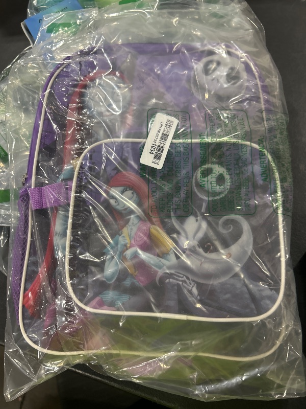 Photo 1 of Nightmare Before Christmas Backpack with Lunch Bag - Bundle with 15" Jack Skellington School Bag, Lunch Box, Water Bottle, Stickers, More | Jack and Sally Backpack with Lunchbox