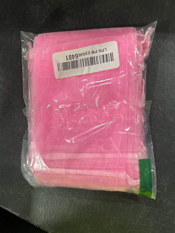 Photo 1 of ANZNKU 50 Pack Organza Bags 4 x 6 inch Premium Sheer Drawstring Organza Bags for Candy Jewelry Party Wedding Christmas Favor Gift Bag (Pink)