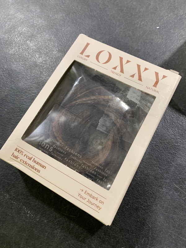 Photo 1 of Loxxy DIY Long Weft Tape in Hair Extensions Human Hair - Invisible Tape in Hair Extension 16 Inch 50g - Rooted Darkesty Brown to Chestnut Brown Highlights, One Piece Wide Weft 31.5" (80cm)