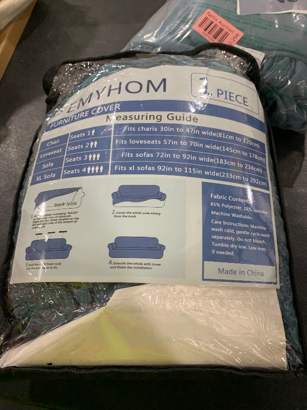 Photo 1 of YEMYHOM Couch Cover Latest Jacquard Design High Stretch Sofa Covers for 2 Cushion Couch, Pet Dog Cat Proof Loveseat Slipcover Non Slip Magic Elastic Furniture Protector (Medium, Teal)