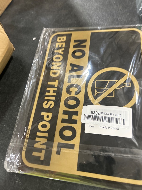 Photo 1 of 2 Pack No Alcohol Beyond This Point Sign, 10 x 7 Inches Rust Free Aluminum Metal Warning Sign, UV Resistant, Scratch, Waterproof and Weatherproof, Indoor/Outdoor Use. Easy to Mount