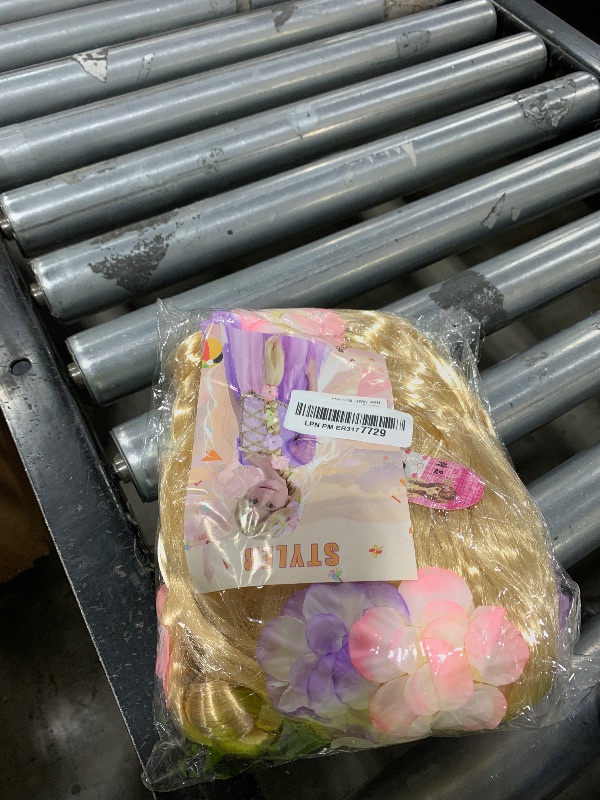 Photo 1 of STYLER Long Blonde Rapunzel Wigs For Kids - Princess Girl Costume Cosplay Fairytale Ball Braid Wigs For Halloween Christmas Party Hair
