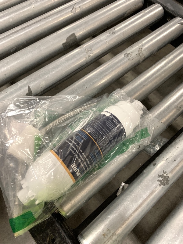 Photo 1 of EcoPure EPINL35 Universal In-Line Refrigerator Filter | 5-Year Lifespan | Includes 12” Connection Line & 1/4" Fittings | White