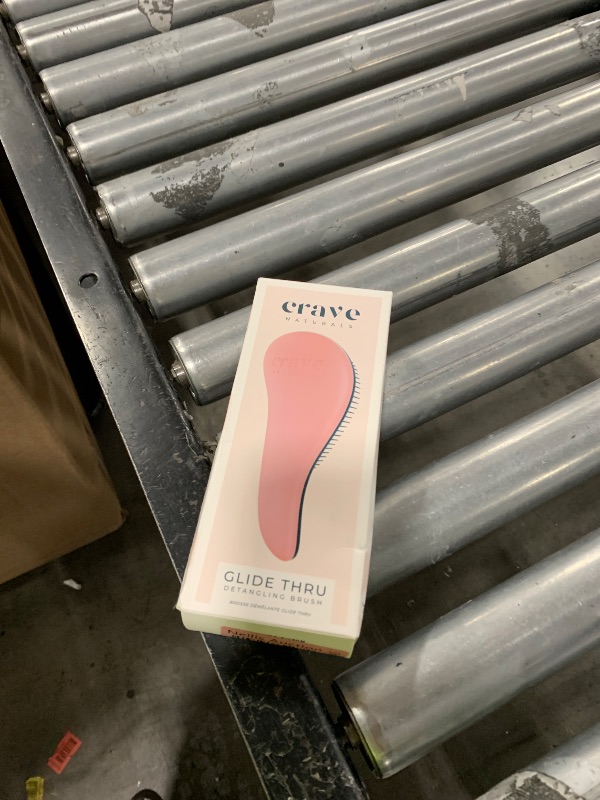 Photo 1 of Crave Naturals Glide Thru Hair Brush - Detangler Brush for Curly, Straight, Wet or Dry Hair - Gentle Detangling Brushes for Adults, Kids, Toddlers - Hair Accessories for Women, 7.5x3 - Pink