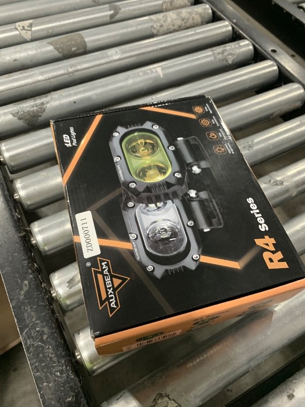 Photo 1 of Auxbeam LED Amber Fog Light, 4Inch 60W Led Driving Offroad Lights Pod Super Bright with Wiring Harness Kit Yellow Flood Beam Pod Light for Truck SUV ATV UTV Jeep Wrangler Motorcycle