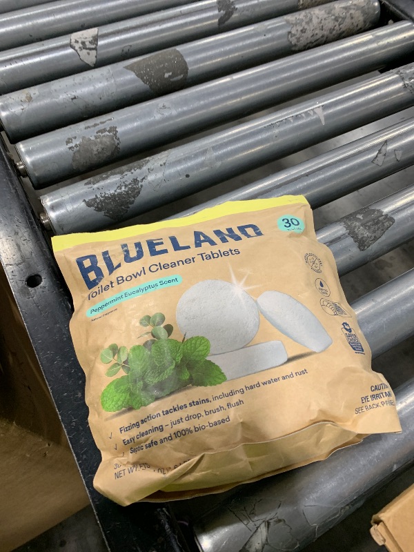 Photo 1 of BLUELAND Toilet Bowl Cleaner Tablets. Peppermint Eucalyptus Scent. 30 Tablets.