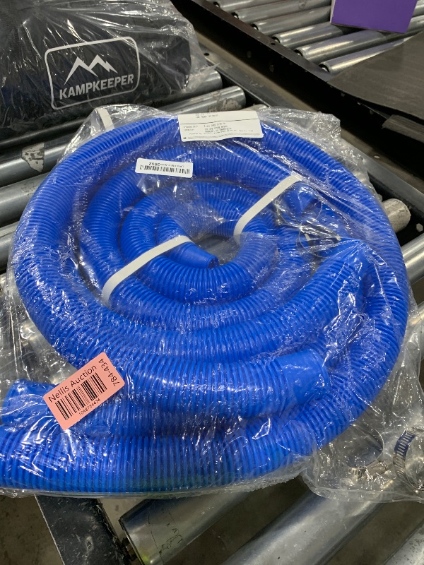 Photo 1 of 1-1/2-Inch Pool Hoses for Above Ground Pools with Clamps - 1.5" Diameterd Replacement Pool Pump Hose Compatible with Intex Coleman Skimmer Surface Pool Pump (Blue -3 Pack)