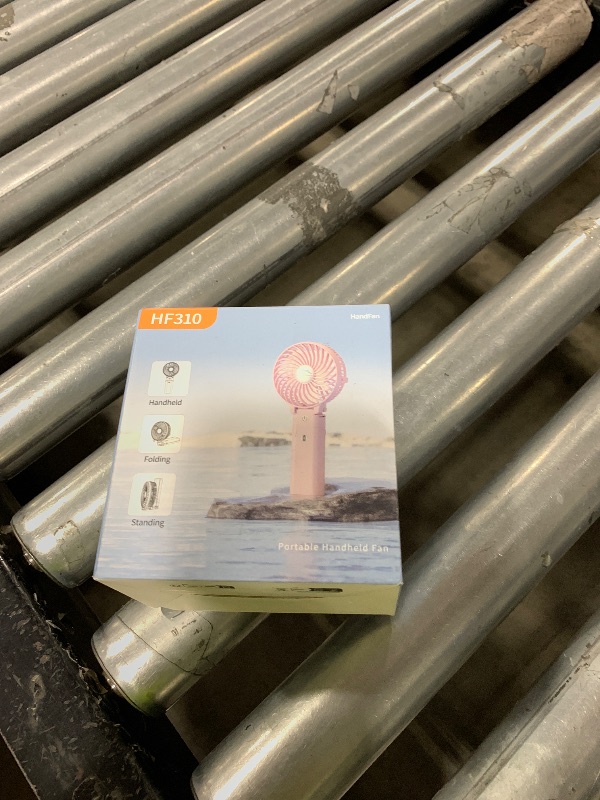 Photo 1 of HandFan 5200mAh Handheld Fan Rechargeable, 20H Runtime Hand Fan, 3 Speeds Strong Airflow, Personal 180° Foldable Portable Fans for Travel/Summer/Concerts/Lash/Commute, Gifts for Women (Cherry Pink)