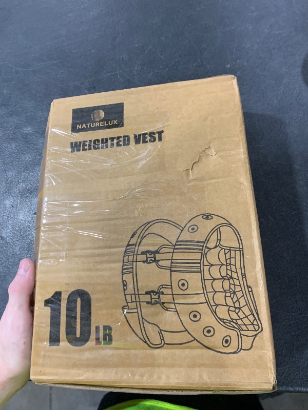 Photo 1 of NATURELUX Weighted Vest with Reflective Stripe and Adjustable Buckle Straps, Black, 10 lbs