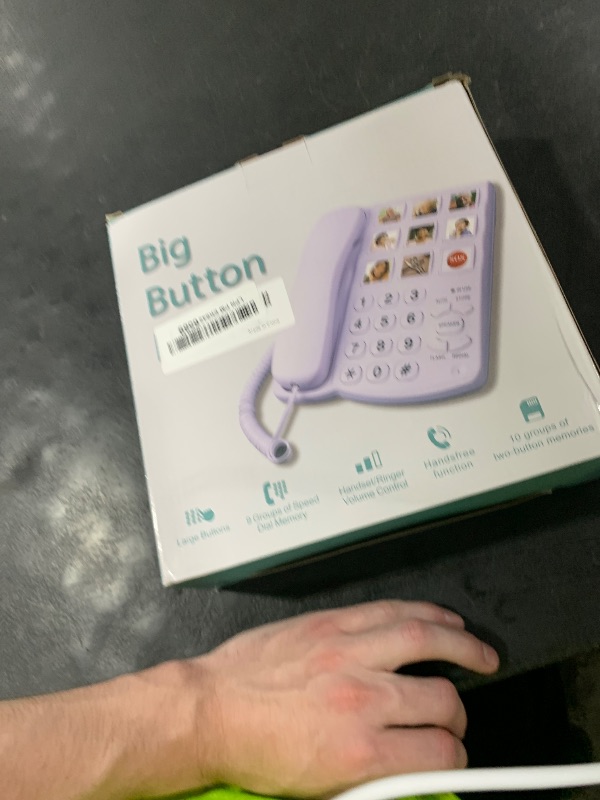 Photo 1 of TelPal Big Button Phone with Speaker for Seniors, Corded Amplified Phone, Landline Phones with One Touch Memory for Old People, Easy to Read SOS Telephones