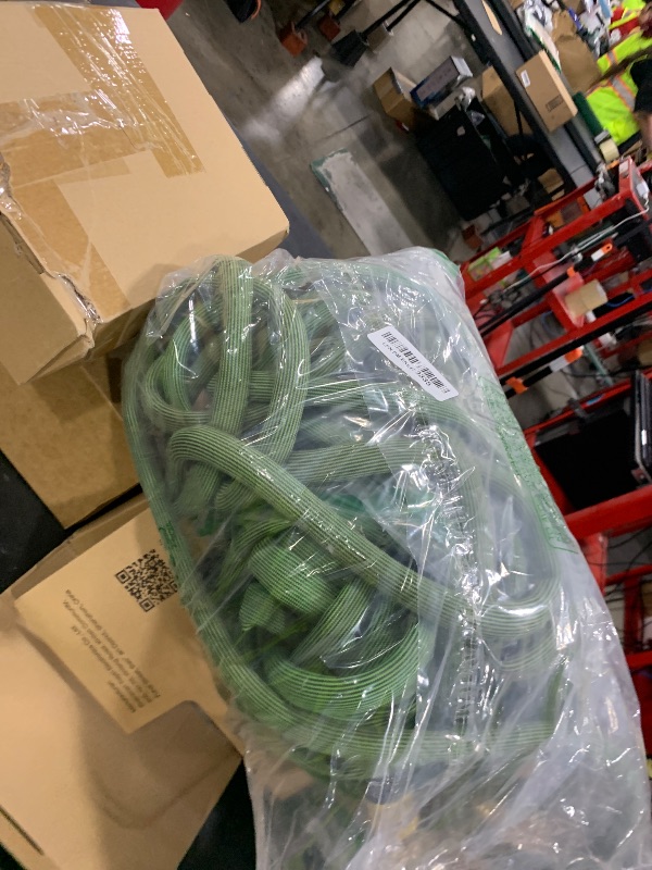 Photo 1 of PALRORY Non-Expandable Garden Hose 100 ft, Ultra Lightweight Flexible Water Hose with 10-Pattern Nozzle, Leak-Proof, High-Density Fabric, Thickened Connector, Shut-Off Valve for Yard, Lawn, Outdoor