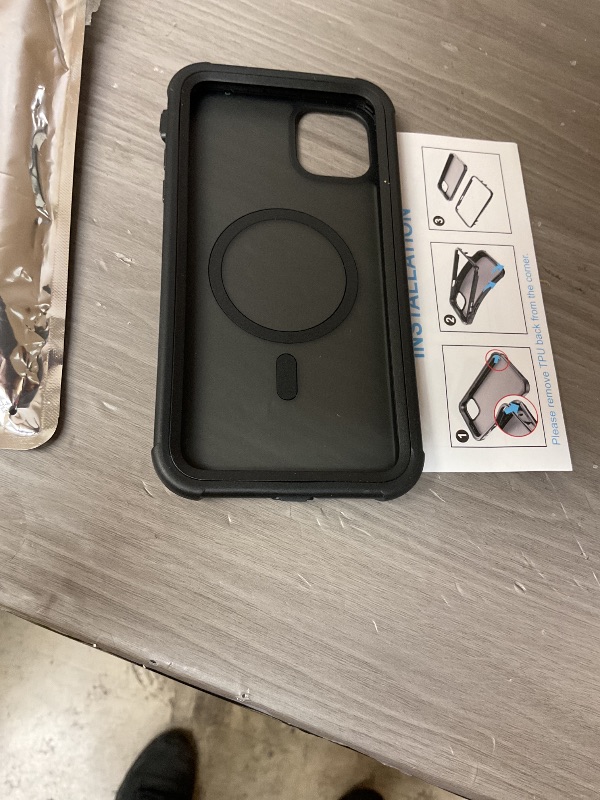 Photo 4 of jaroco Magnetic for iPhone 11 Pro Max Case, [Compatible with MagSafe][Military Grade Drop Protection][Heavy Duty Protection][Non-Slip][Shockproof] with 2-Layer Durable Bumper Phone Case 6.5''-Black