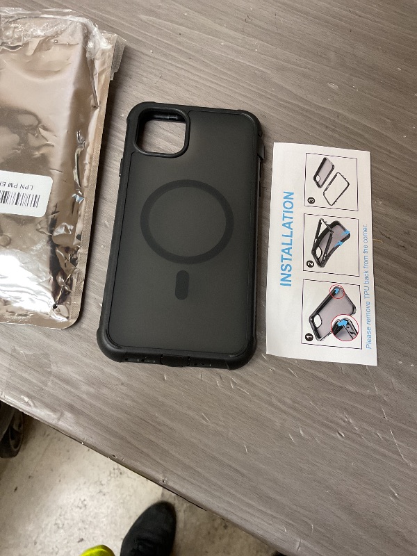 Photo 3 of jaroco Magnetic for iPhone 11 Pro Max Case, [Compatible with MagSafe][Military Grade Drop Protection][Heavy Duty Protection][Non-Slip][Shockproof] with 2-Layer Durable Bumper Phone Case 6.5''-Black